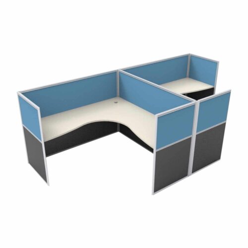 Super Office Screen 2 Person T Pod with End Screens