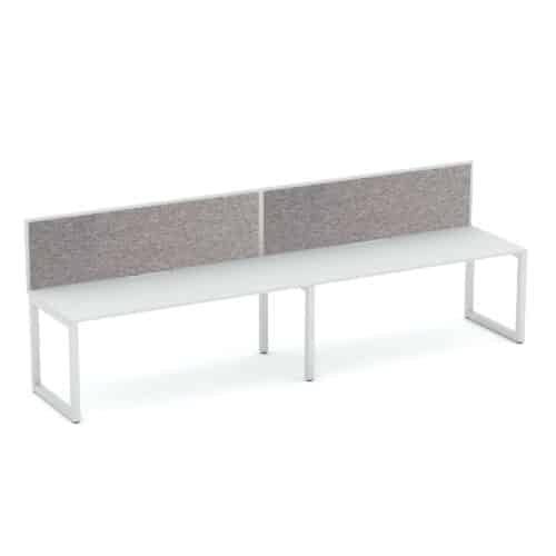 Apex Loop 2 Person Inline Desk with Screen