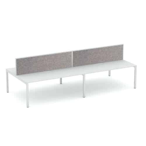 Apex 4 Person Double Desk with Screen