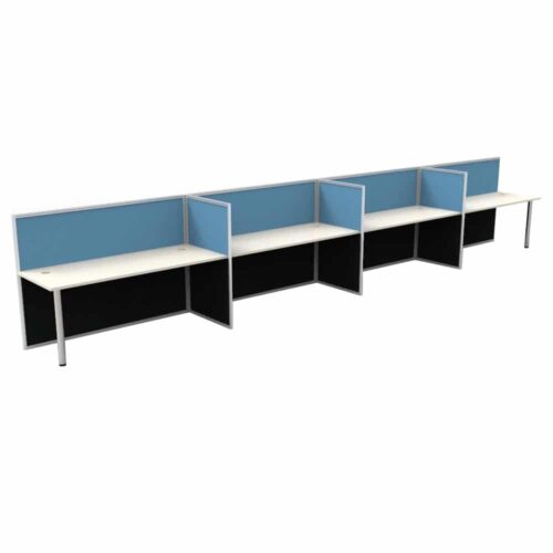 Super Office Screen 4 Person Single Sided Desk