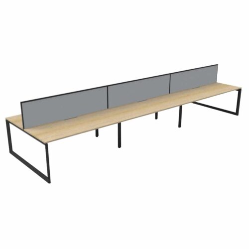 Avenger Mars 6P POD Double Desk With Mill Screen