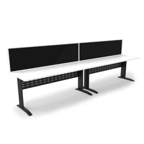 Diamond Space 2 Person Single Sided Desk With Screen