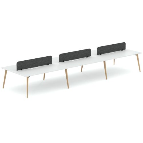 Enzo 6P Double Sided Desk (With Screen)