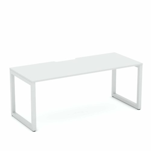 Apex Loop Leg Office Desk | White Office Desk Workstation White Loop Legs