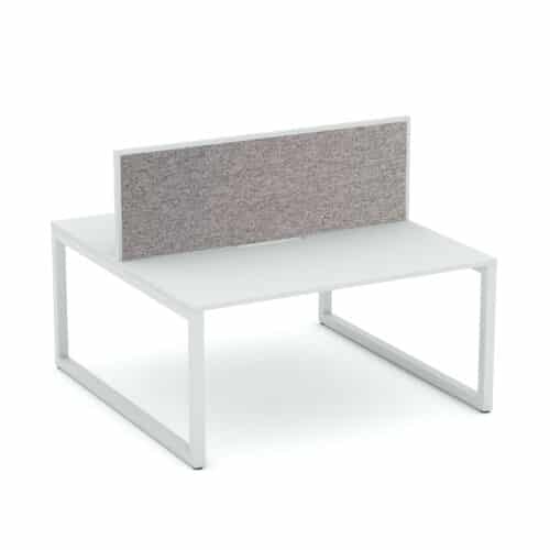 Apex Loop 2 Person Double Desk with Screen