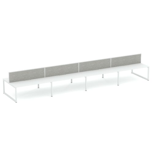 Apex Loop 8 Person Double Desk with Screen