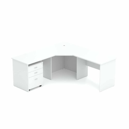 Wonder Corner Workstation 600D White/White