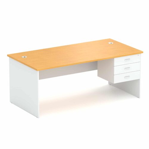 Wonder Straight Desk Beech/White