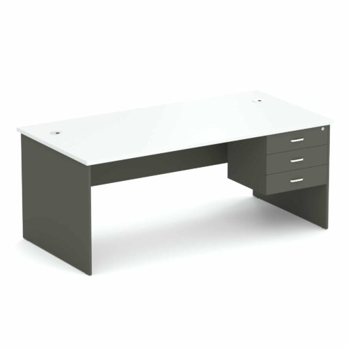 Wonder Straight Desk White/Charcoal