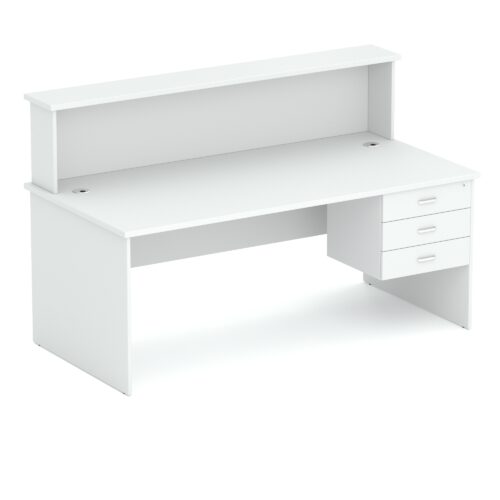 receptionist desk white
