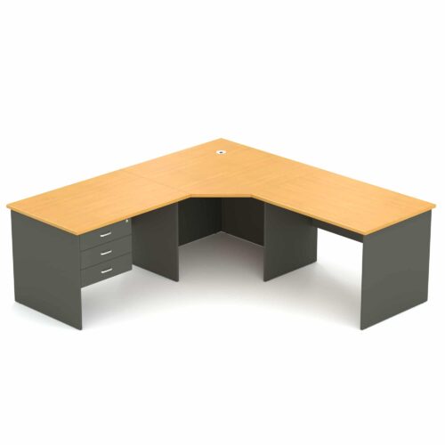 Wonder Corner Workstation 750D Beech/Charcoal