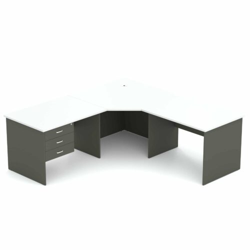 Wonder Corner Workstation 750D White/Charcoal