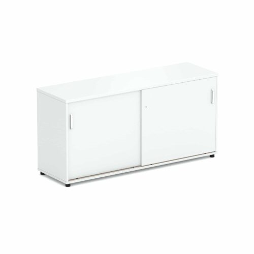 Wonder Sliding Door Credenza White/White