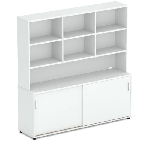 Wonder Credenza & Hutch White/White