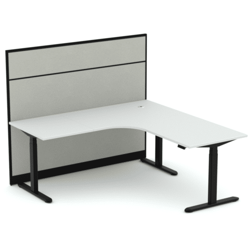 Ascend Corner Workstation with Screen