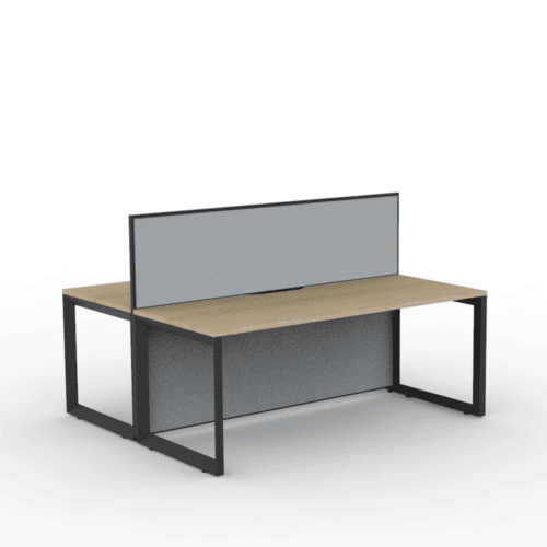 Alto Screen 2 Person Double Desk with Loop Legs