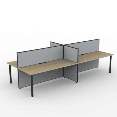 Alto Screen 4 Person Double Desk