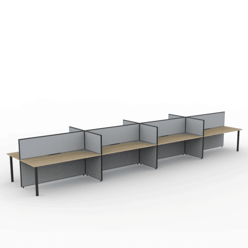 Alto Screen 8 Person Double Desk