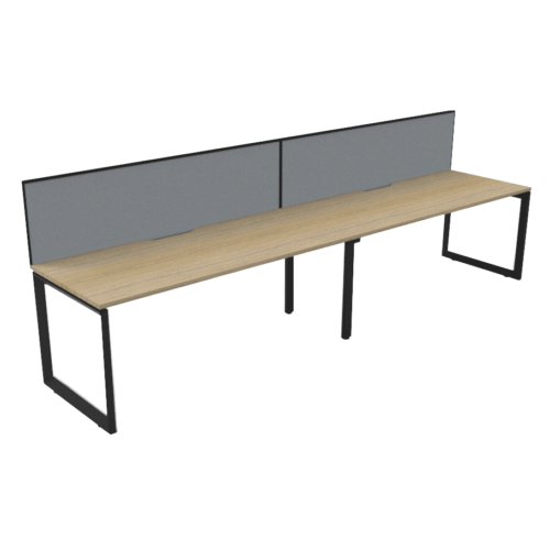 Avenger Mars 2P Single Sided Desk With Mill Screen