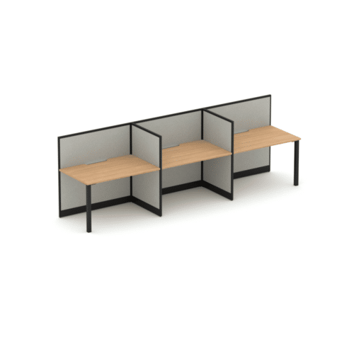 Quiet 3 Person Single Side Desk