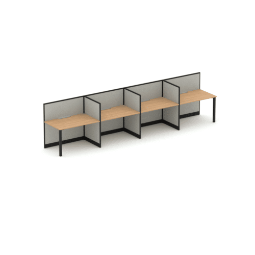 Quiet 4 Person Single Side Desk