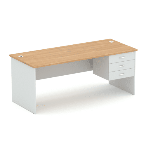Wonder Straight Desk Oak/White