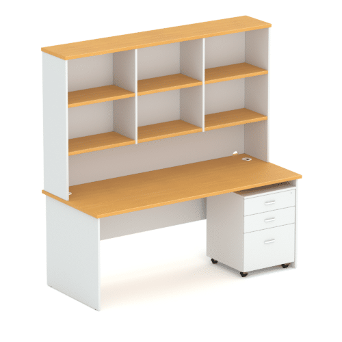 Wonder Desk & Hutch Beech/White